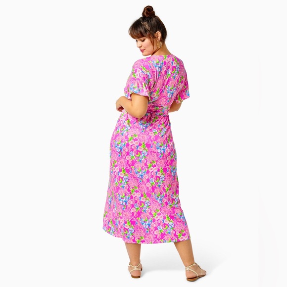 Lilly Pulitzer Anchorage Straight Fit Midi Dress - Amethyst Moms The Word Size S - Picture 6 of 9